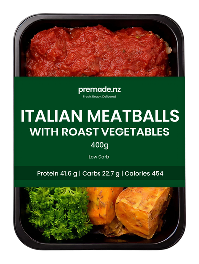 Italian Meatballs with Roast Vegetables