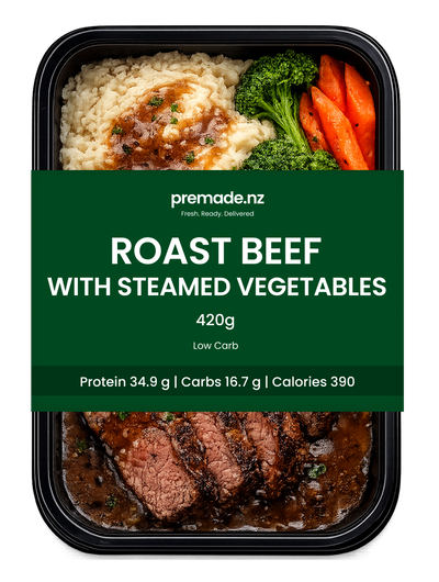 Roast Beef with Steamed Vegetables