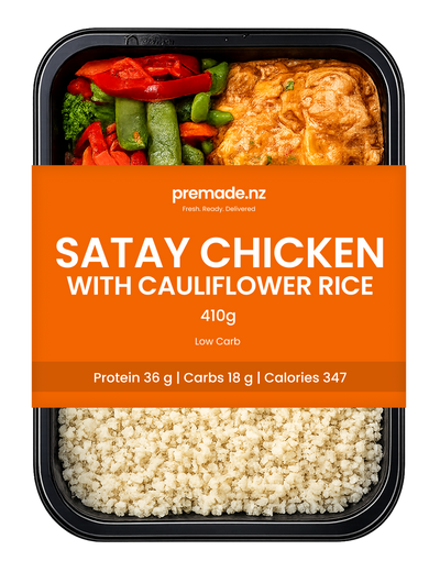 Satay Chicken with Cauliflower Rice